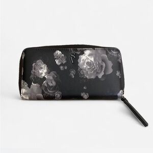Simply Vera Vera Wang Black and Gray Floral Wallet